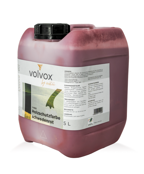 Volvox Holzschutzfarbe schwedenrot 5,00 Liter