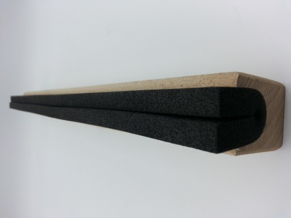 Moosgummiwischer Doppellippe mit Holzheft | lösemittelbeständig | 400 mm
